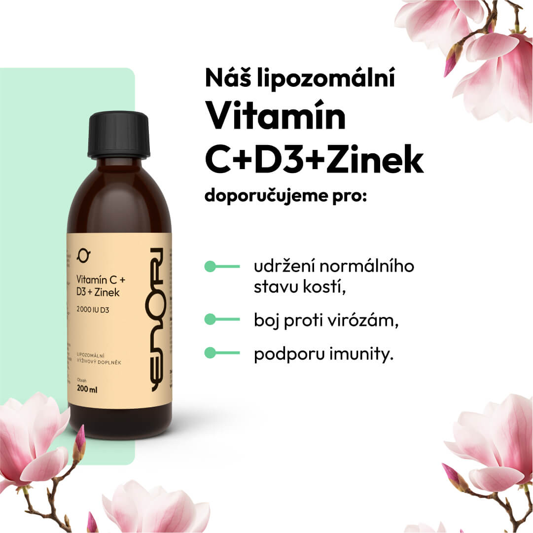 Vitamín  C+D3+Zinek
